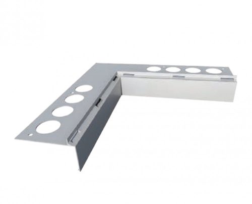 OX Priamy Stone kőszőnyeg Natúr alumínium sarokelem Belső sarok kavicsszőnyeg vízvető profil erkély balkon terasz