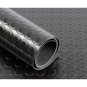   PVC 2x1200 fekete Csúszásgátló gumiszőnyeg PVC alapú műanyag 2 mm vastag 1200 mm széles tekercs stoplis metró mintás