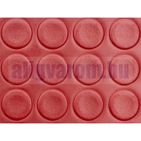   PVC 2x1200 piros Csúszásgátló színes gumiszőnyeg PVC alapú műanyag 2 mm vastag 1200 mm széles tekercs stoplis pöttyös