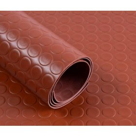   PVC 2x1200 vörös Csúszásgátló színes gumiszőnyeg PVC alapú műanyag terrakotta 2 mm vastagság 1200 mm széles tekercs stoplis