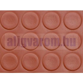   PVC 2x1200 vörös Csúszásgátló színes gumiszőnyeg PVC alapú műanyag terrakotta 2 mm vastagság 1200 mm széles tekercs stoplis