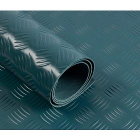   Csúszásgátló színes gumiszőnyeg PVC alapú műanyag szőnyeg türkiz 2 mm vastagság 1200 mm széles tekercs gyémánt mintás