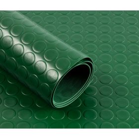   PVC 2x1200 zöld Csúszásgátló színes gumiszőnyeg PVC alapú műanyag 2 mm vastag 1200 mm széles tekercs stoplis metromintás