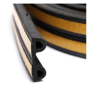   Autó ajtószigetelés P 9x5,5 mm 5 m utólagos szigetelés idős autókra és más ajtóra fekete tömítőszalag