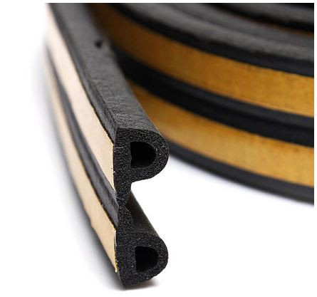 Autó ajtószigetelés P 9x5,5 mm 5 m utólagos szigetelés idős autókra és más ajtóra fekete tömítőszalag