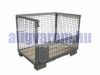Rácsos tároló konténer fa aljzat DIN 1515 szabvány szerint, EUR raklap méret belül 800x1200x510 mm 1