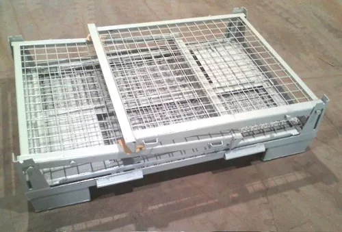 Összecsukható rácsos tároló konténer DIN15155 EUR raklap méret belül 780x1180x800 mm 900 kg Gitterbox, GiBo