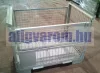 Összecsukható rácsos tároló konténer DIN15155 EUR raklap méret belül 780x1180x800 mm 900 kg Gitterbox, GiBo
