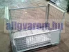 Összecsukható rácsos tároló konténer DIN15155 EUR raklap méret belül 780x1180x800 mm 900 kg Gitterbox, GiBo