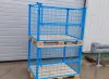 Összecsukható EUR raklapra rakható Gitterbox, 800x1200x800 mm rácsos tároló konténerer, porfestett