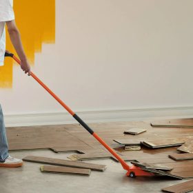   Palettabontó 152 cm raklapemelő 907 kg teherbírású emelő- és bontóvas kerekekkel és szögkihúzóval