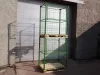 140 cm magas rácsos tároló lehajtható oldalfal összecsukható  EUR raklapra rögzíthető