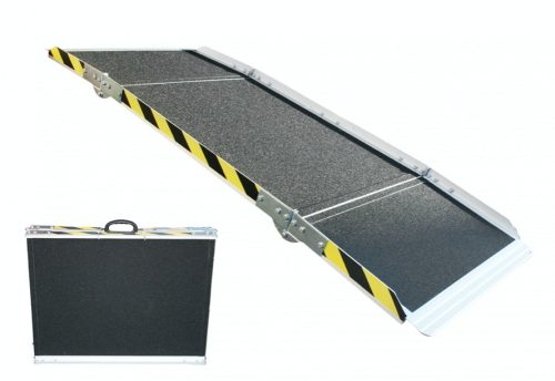 Rakodó rámpa, extra csúszásgátló felülettel,  240x75 cm 220 kg keresztben több helyen összecsukható