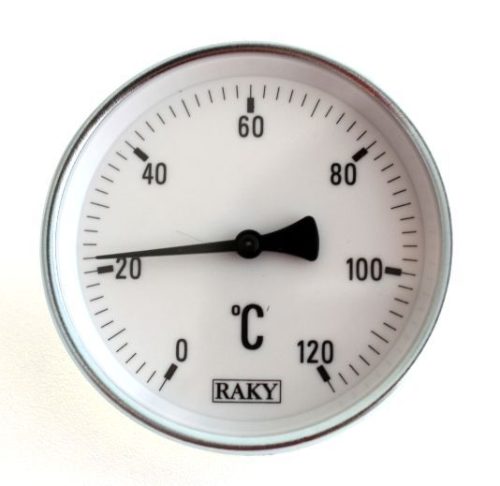 Rézcsőbe hüvellyel becsavarható 1/2 zoll menetes kontakt hőmérő