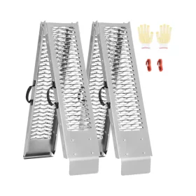   Összecsukható acél felhajtórámpa készlet 193x25 cm 2 db rakodó rámpa 453 kg teherbírás