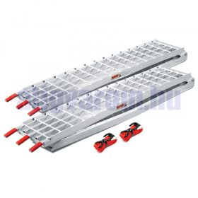   Összecsukható felhajtó rámpa 310 cm 1080 kg/pár teherbírás 2 db rámpa motor, quad, kis traktor, munkagép, fűnyíró számára