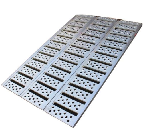 Extra széles rámpa, 175x115 cm nagy teherbírású összecsukható alumínium rakodó rámpa teherbírása 1020 kg - 340 kg elemenként