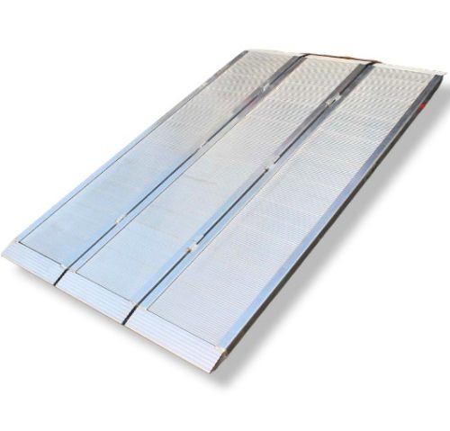 Extra széles rámpa, 176x114 cm nagy teherbírású összecsukható alumínium rámpa teherbírása 1650 kg - 550 kg elemenként