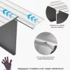 Küszöbrámpa 550x865x115 mm 4 db alumínium kerekesszék rámpa, 360 kg teherbírás