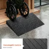 Gumi küszöbrámpa 7,5 cm-es emelkedési magassággal, 3 csatornás kábelburkolattal 1 tonna teherbírású kerekesszékekhez