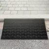 Gumi küszöbrámpa 61x106 cm 1000 kg teherbírású kerekesszék rámpa 3 kábelcsatornával 