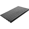 Gumi küszöbrámpa 61x106 cm 1000 kg teherbírású kerekesszék rámpa 3 kábelcsatornával 