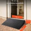 Gumi küszöbrámpa 61x106 cm 1000 kg teherbírású kerekesszék rámpa 3 kábelcsatornával 