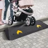 Tömör gumi küszöbrámpa 110x32x3,8 cm 15 tonna teherbírású kerekesszék rámpa kábelcsatornával