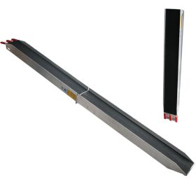   Nagy teherbírású összecsukható rámpa 244 cm 340 kg teherbírás. Mobil rámpa kis traktor munkagép fűnyíró motor kisautó