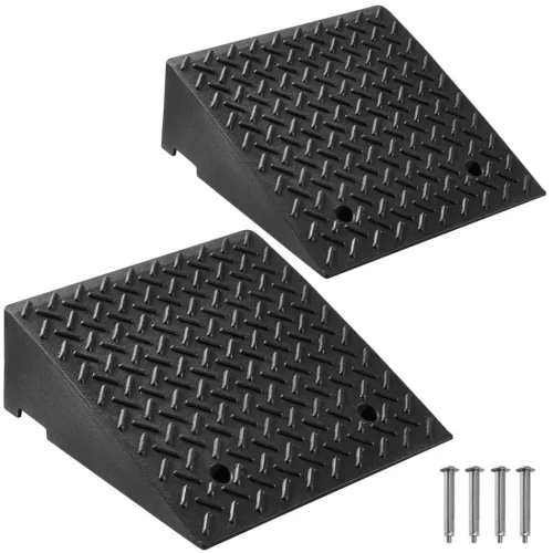 Járdaszegélyrámpa garázsbejáróhoz 490x490x180 mm 2 db küszöbrámpa 3175 kg teherbírású felhajtórámpa 