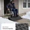 Járdaszegélyrámpa garázsbejáróhoz 490x490x180 mm 2 db küszöbrámpa 3175 kg teherbírású felhajtórámpa 