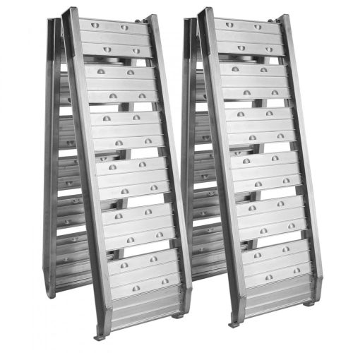 Összecsukható felhajtó rámpa 182 cm 400 kg/pár teherbírás 2 db rámpa motor, quad, kis traktor, munkagép, fűnyíró számára