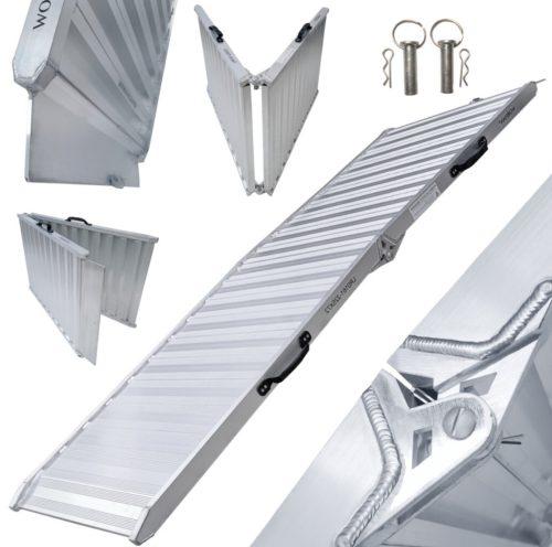 Nagy teherbírású alumínium összecsukható rámpa 225x72x14 cm 400 kg teherbírású 1 db rámpa 