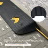 Tömör gumi küszöbrámpa 15 tonna teherbírású kerekesszék rámpa kábelcsatornával 113x24,1x2,5 cm 