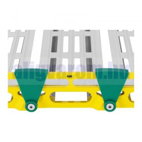   Feltekerhető mobil rámpa, 1050x914 mm összehajtható alumínium rámpa hordozható 500 kg teherbírású
