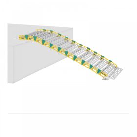   Feltekerhető mobil rámpa 1965x762 mm összehajtható alumínium rámpa hordozható 500 kg teherbírású