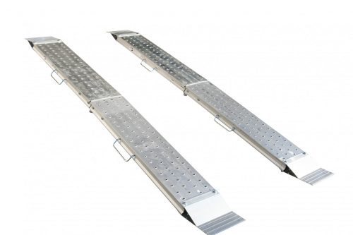 Motorkerékpár rámpa, nagy teherbírású összecsukható rakodó rámpa 242x25 cm 540 kg/db 1080 kg/pár teherbírás 1 db összehajtható összecsukható rámpa