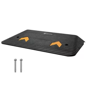   Tömör gumi küszöbrámpa 90,2x45,7x7,6 cm kerekesszék rámpa 15 tonna teherbírás, kábelcsatornával