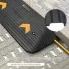 Tömör gumi küszöbrámpa 90,2x45,7x7,6 cm kerekesszék rámpa 15 tonna teherbírás, kábelcsatornával