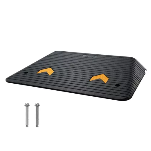 Gumi küszöbrámpa kábelfektető csatornával 902x620x102 mm 15 tonna teherbírású akadálymentesítő rámpa