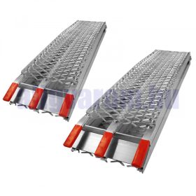   Összecsukható felhajtó rámpa 226 cm 680 kg/db teherbírás 2 db rámpa motor, quad, kis traktor, munkagép, fűnyíró számára