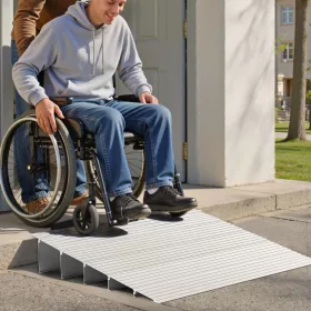   Küszöbrámpa 677x865x138 mm 5 db 360 kg teherbírású alumínium rámpa