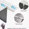 Küszöbrámpa 677x865x138 mm 5 db 360 kg teherbírású alumínium rámpa