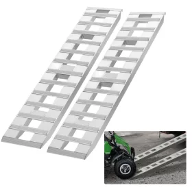   Alumínium felhajtórámpa szett 183x38 cm 2721,6 kg teherbírású rakkodórámpa 2 db motorkerékpár rámpa