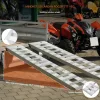 Alumínium felhajtórámpa szett 183x38 cm 2721,6 kg teherbírású rakkodórámpa 2 db motorkerékpár rámpa