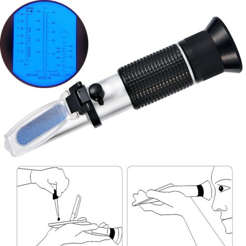 Refraktométer - Optikai fagyállómérő műszer - fagyálló, szélvédőmosó és akkumulátorsav mérő készülék