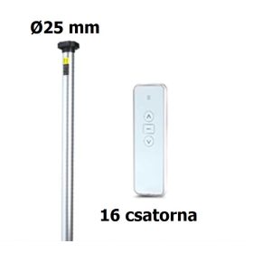   Roló motor, csőmotor távirányítóval vezérelhető 16 csatornás Ø25 mm tengelyhez
