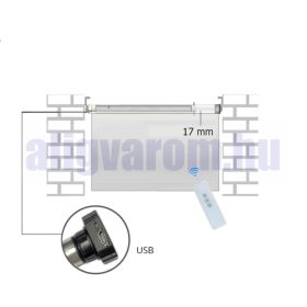   Roló motor, csőmotor távirányítóval vezérelhető 16 csatornás Ø17 mm tengelyhez