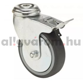   Kerékkészlet 125 mm, 120 kg teherbírás, furatos felfogatás