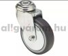 Kerékkészlet 125 mm, 120 kg teherbírás, furatos felfogatás
